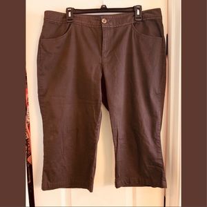 Dockers Plus Size Brown Capri 16